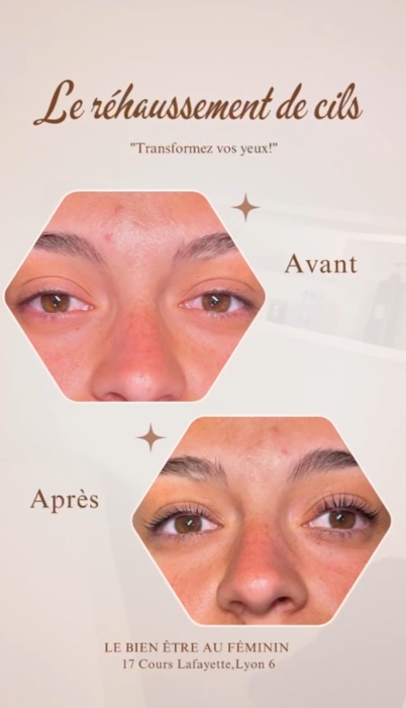 Rehaussement de cils en institut à Lyon 6